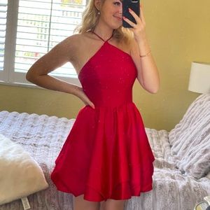 Camille La Vie Red Homecoming Dress